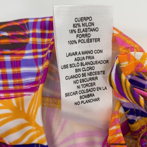 NWT Hula Honey Juniors’ Turmeric Multi Palm Play Printed Tankini Top X-S… - Picture 9 of 10